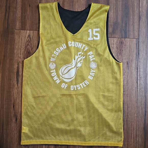 Alleson Yellow & Black Mesh Sports Jersey Size M - Picture 1 of 3